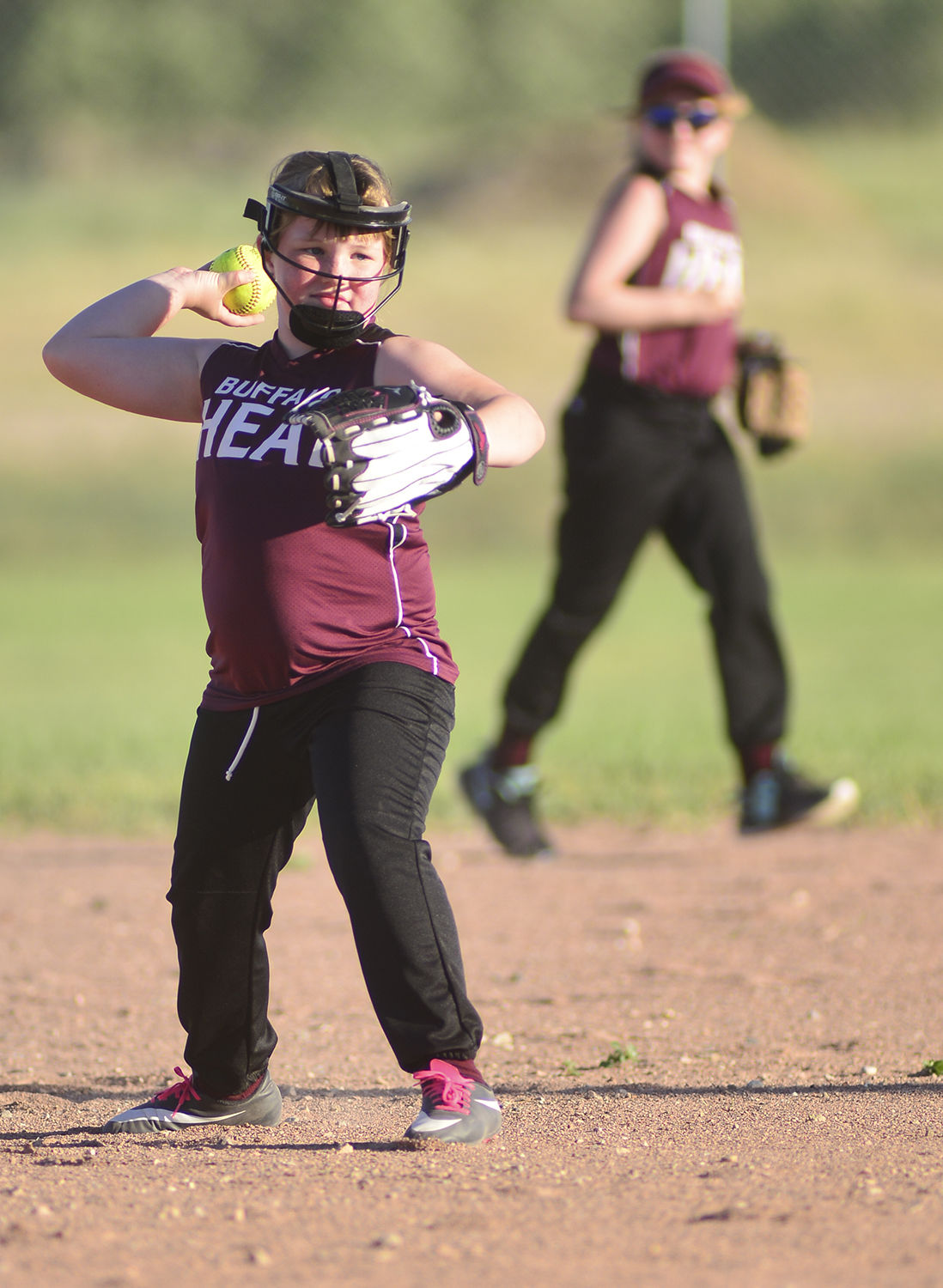 Buffalo second baseman Hadley Redden returns the ball to the pitcher
